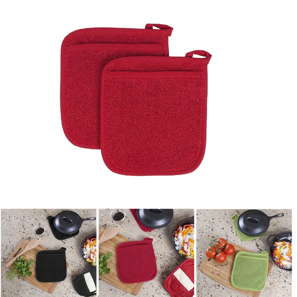 Kitchen Baking Gloves - 3 In1 Pot Holders Insulation Glove