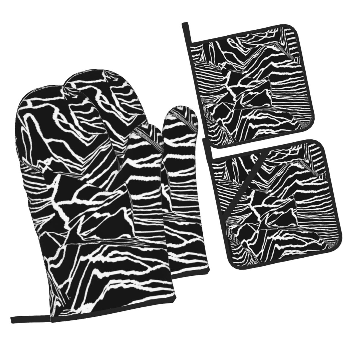 Kitchen Baking Gloves - Joy Division Unknown Pleasures Oven Mitts