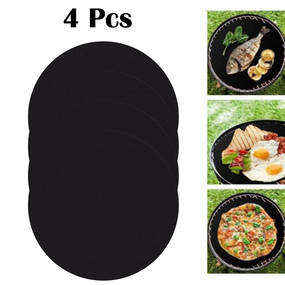 Super Kitchen Baking Mat - 40cm Round Non-stick Grill Mats Set