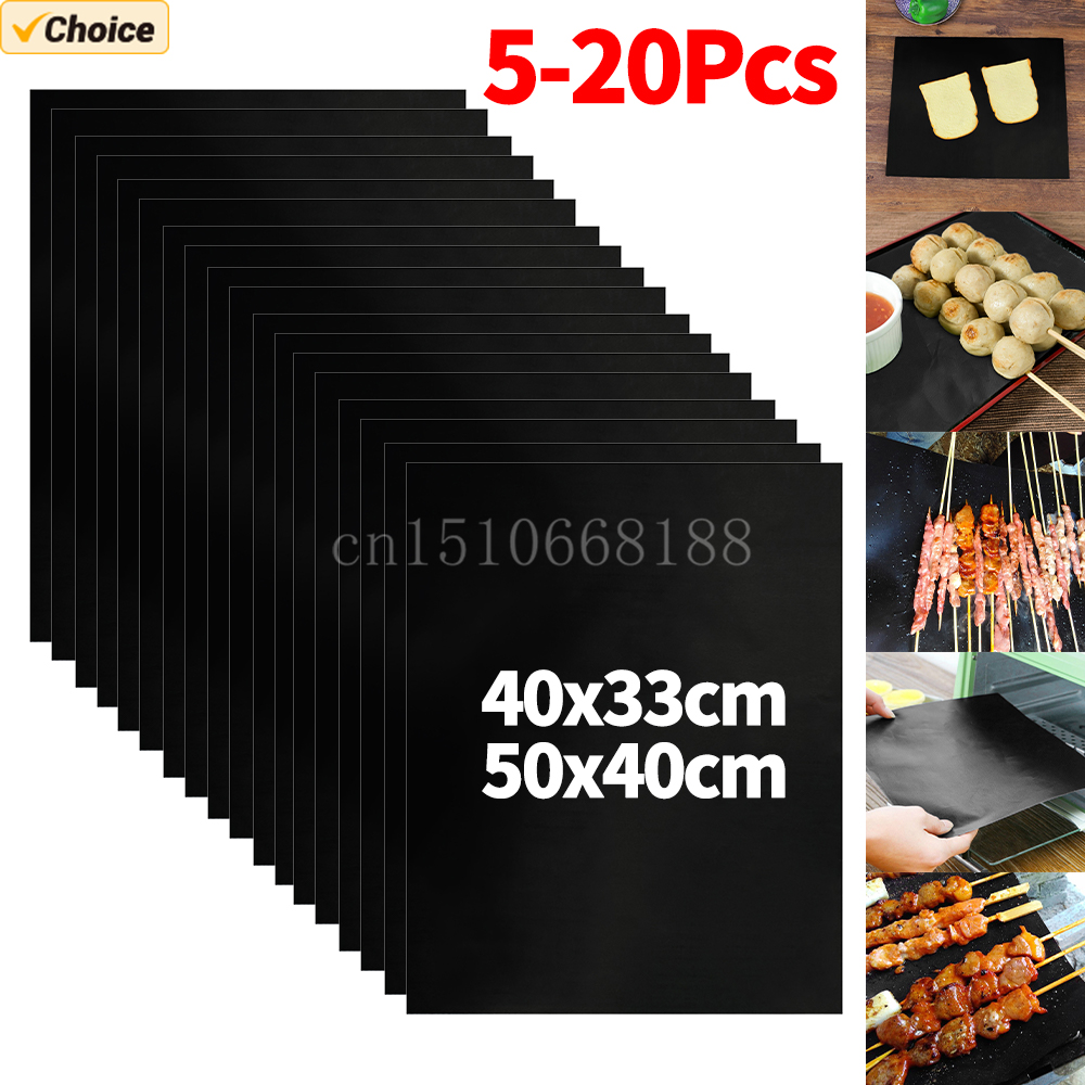 Super Kitchen Baking Mat - 5-20Pcs Oven Liners Grill Mat 33/50x40cm