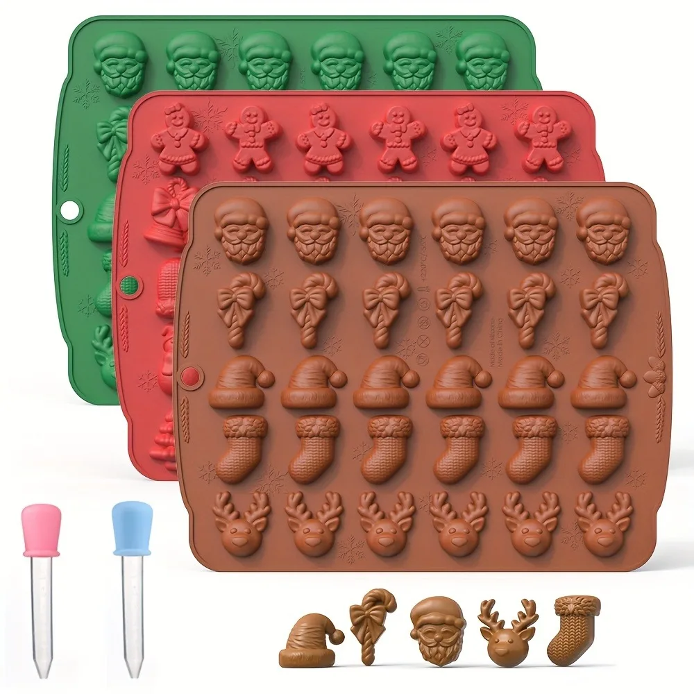 Kitchen Baking Gloves - Christmas Silicone Chocolate Mold Gingerbread Man