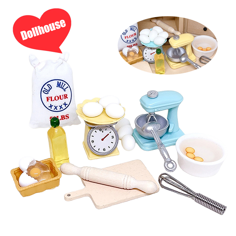 Kitchen And Baking - 1Set 1:12 Dollhouse Miniature Flour Egg
