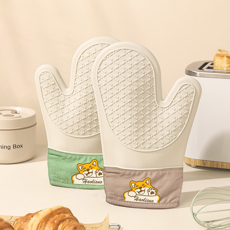 Kitchen Baking Gloves - Heavy Duty Silicone Heat Resistant Oven