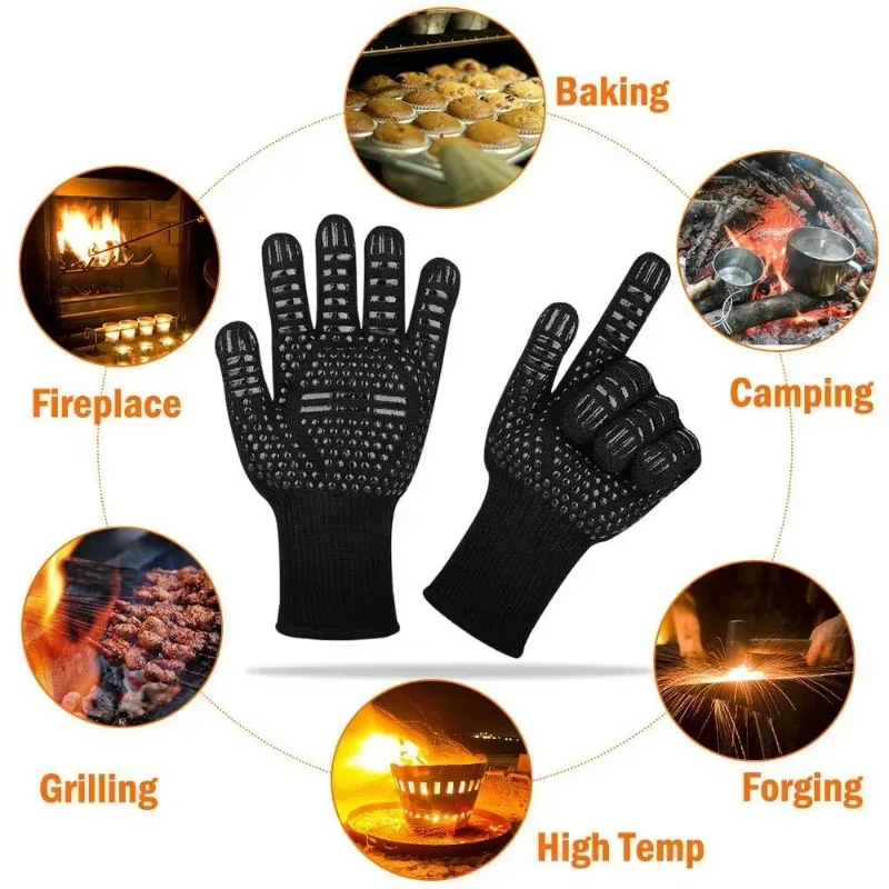One Piece BBQ Gloves High Temp - огляд і ціна Kitchen Baking Gloves