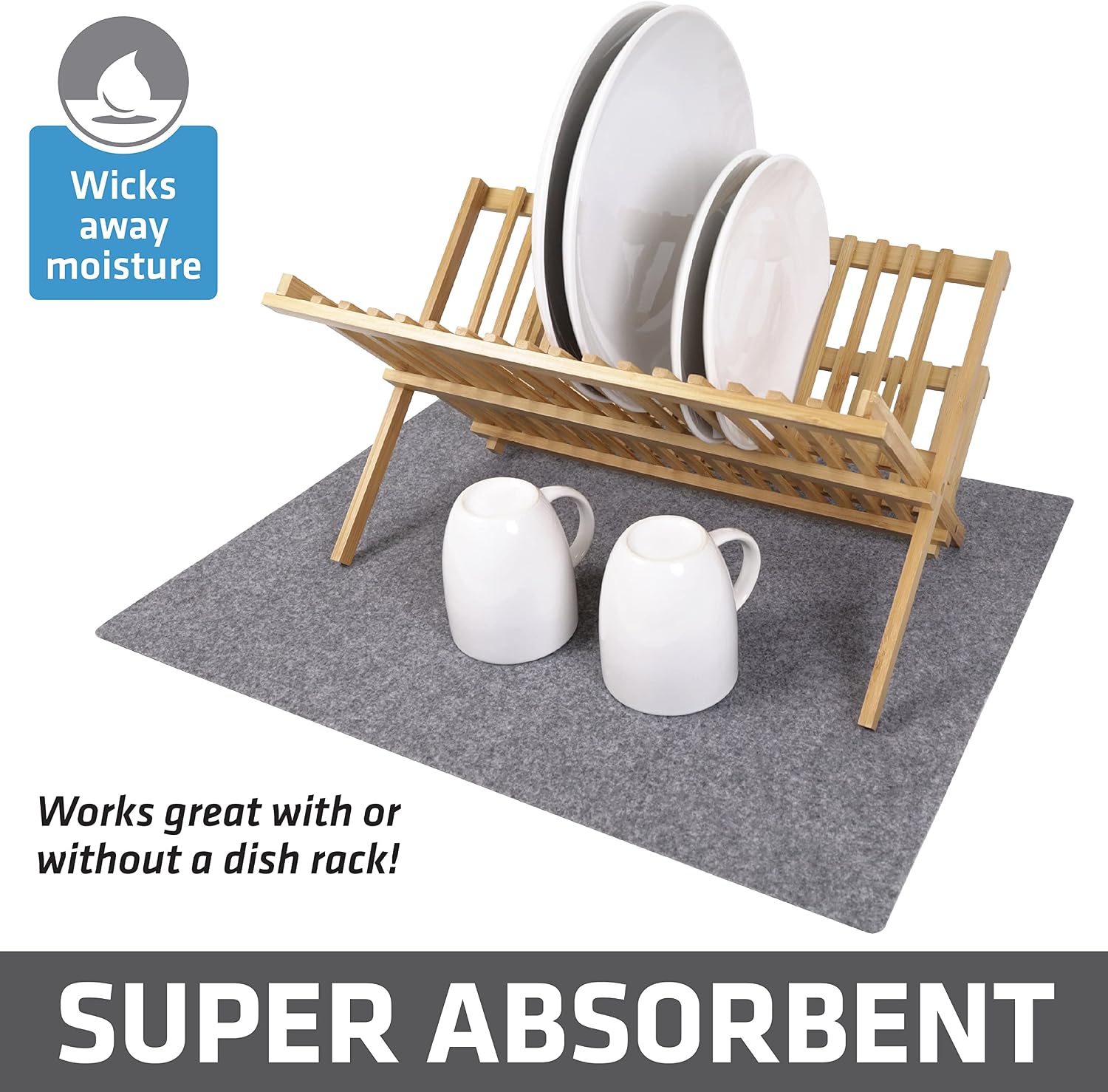 Jumbo XL Dish Drying Mat (19x2 - огляд і ціна Super Kitchen Baking Mat