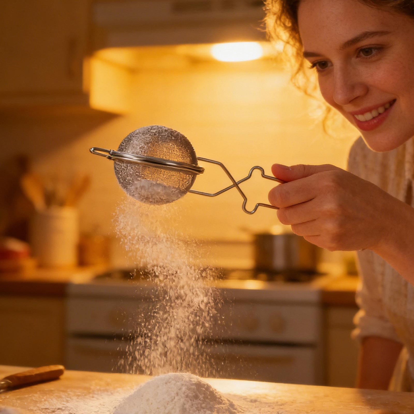 1Pcs Stainless Steel Flour Sie - огляд і ціна Baking Powder Kitchen