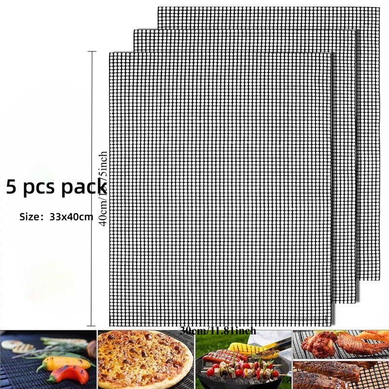 Grill Mesh Mat Set of 5, Reusa - огляд і ціна Super Kitchen Baking Mat