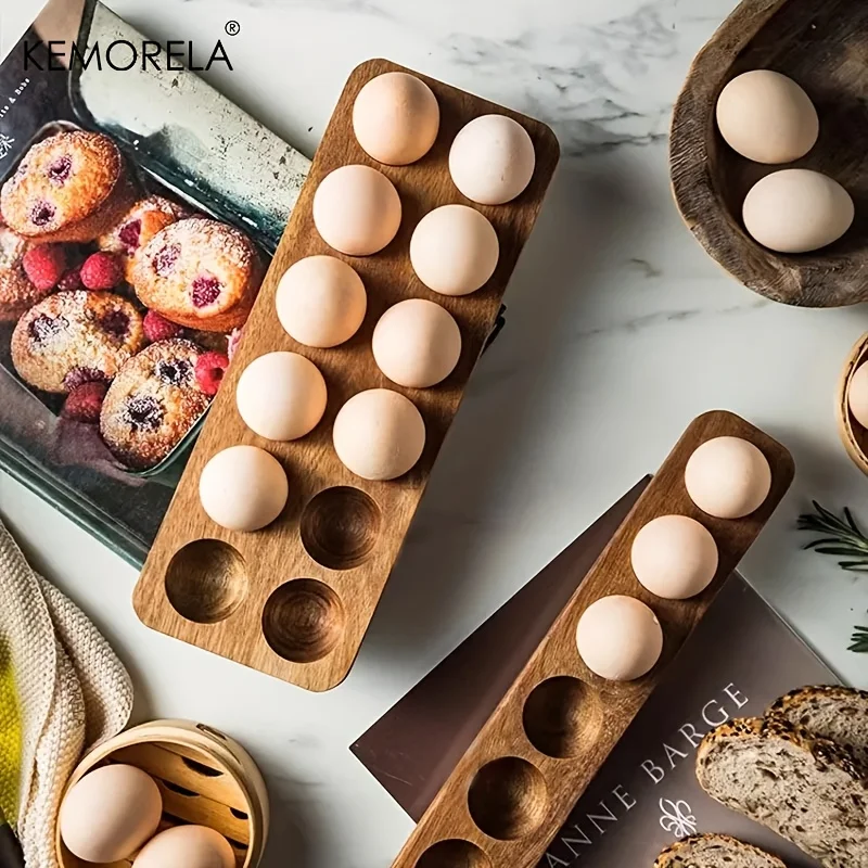 KEMORELA 1PCS Modern Wooden Eg - огляд і ціна Kitchen Baking Tray Organiser