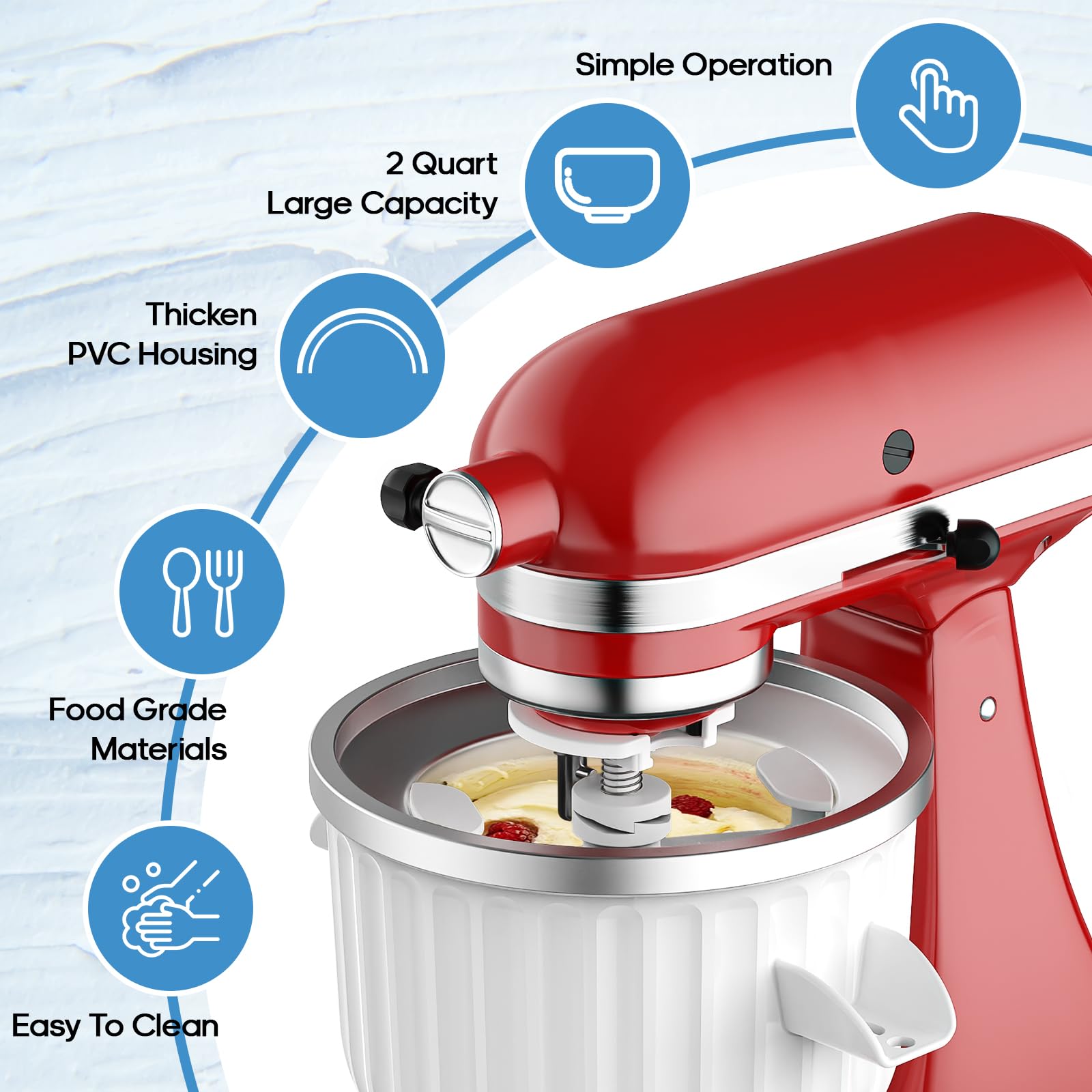 2 Quart Ice Cream Maker Attach - огляд і ціна Kitchenaid Baking Set