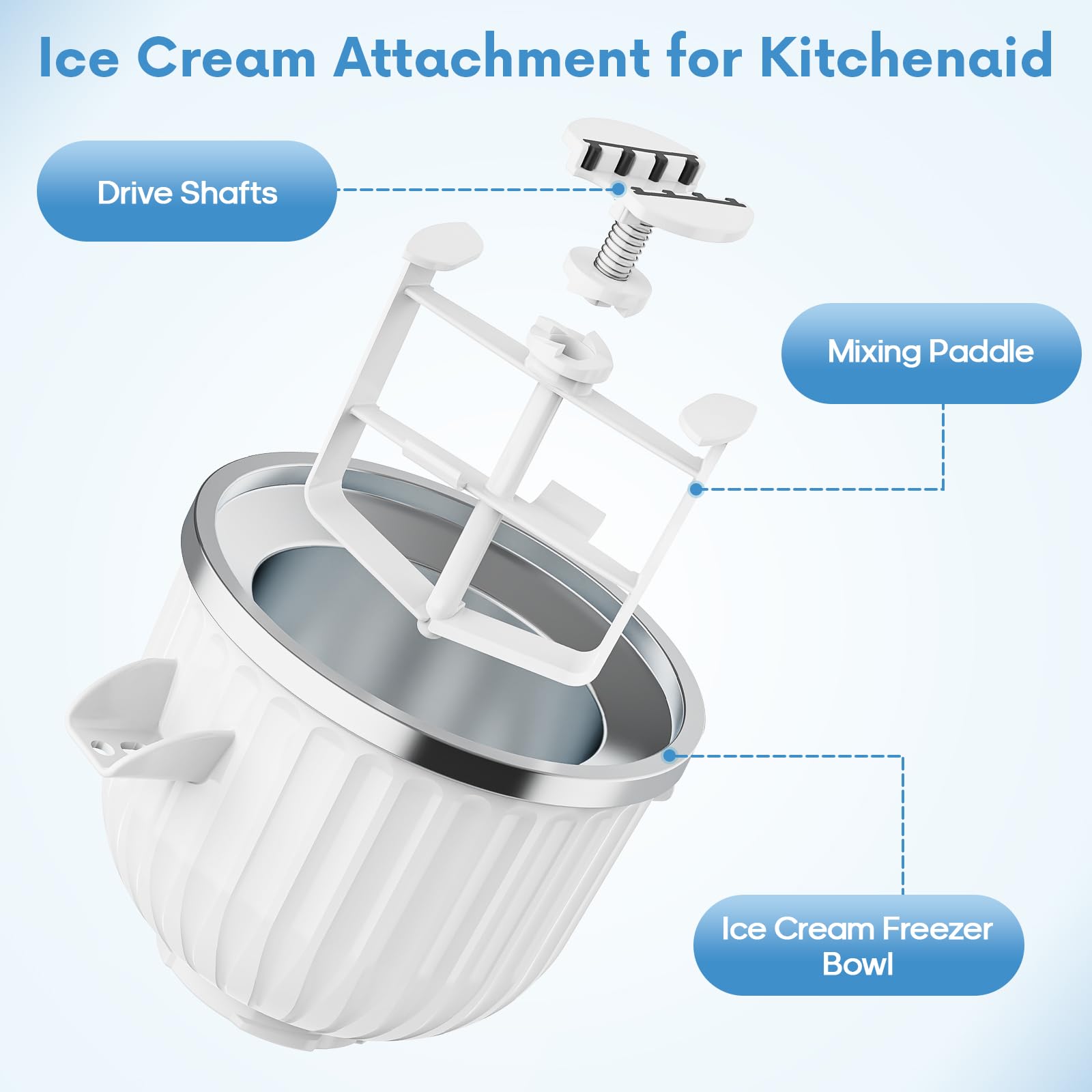 2 Quart Ice Cream Maker Attach - огляд і ціна Kitchenaid Baking Set