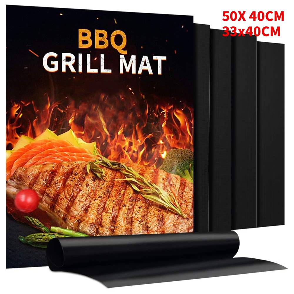 1-10PCS BBQ Grill Mat Non-stic - огляд і ціна Kitchen Baking Tray Organiser