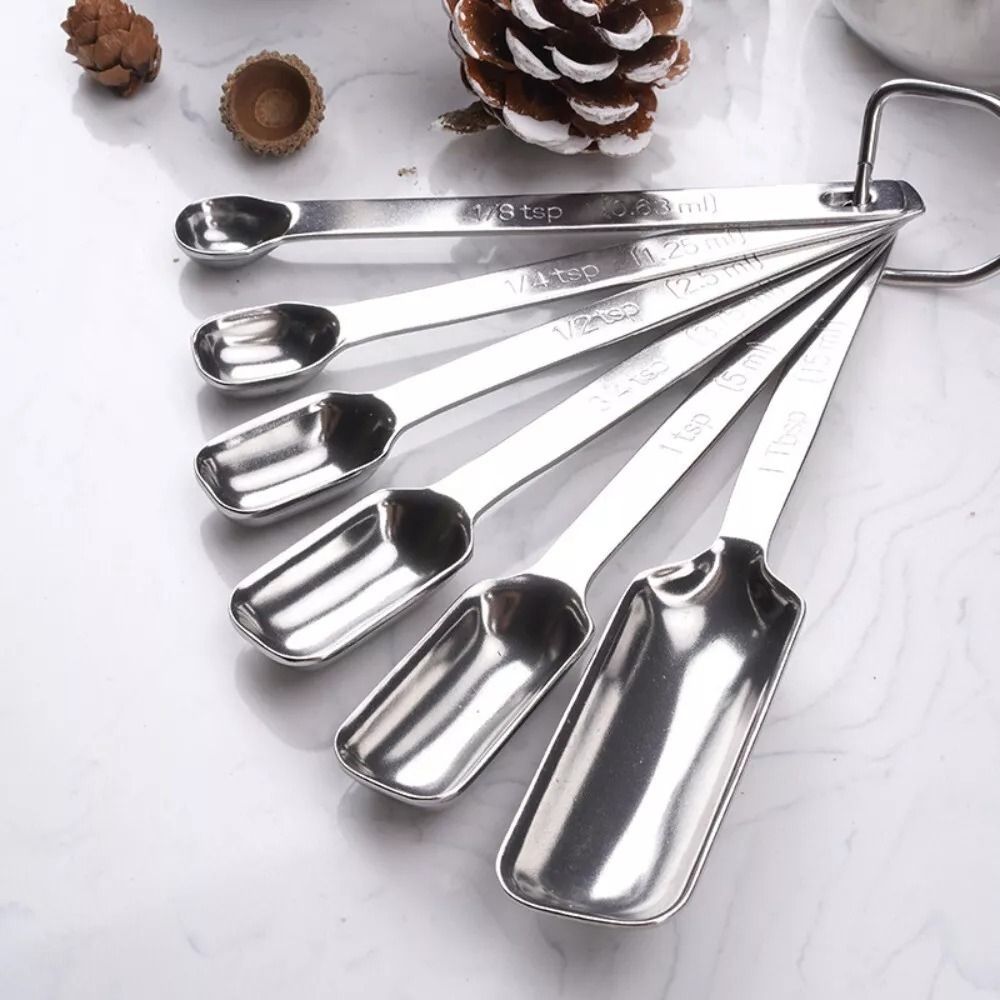 6Pcs Stainless Steel Measuring - огляд і ціна Baking Powder Kitchen