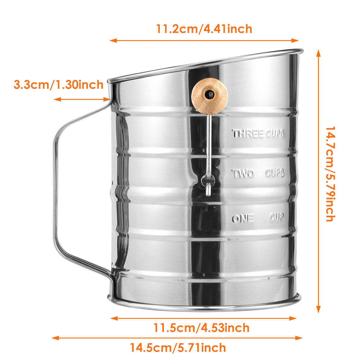 Flour Sifter Stainless Steel F - огляд і ціна Baking Powder Kitchen