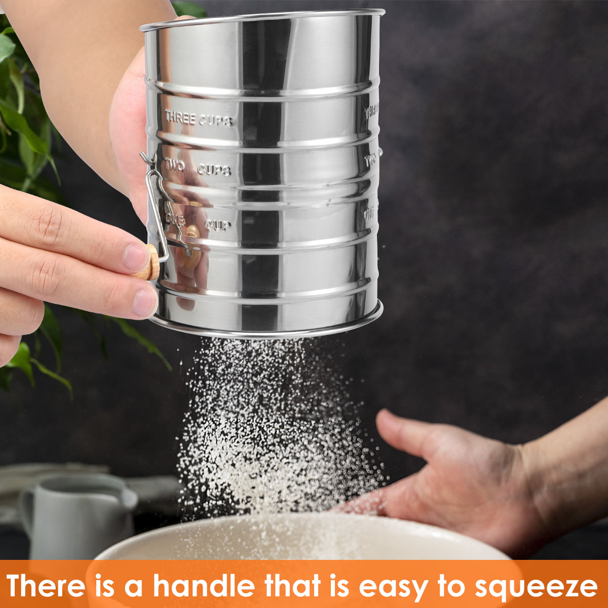 Flour Sifter Stainless Steel F - огляд і ціна Baking Powder Kitchen