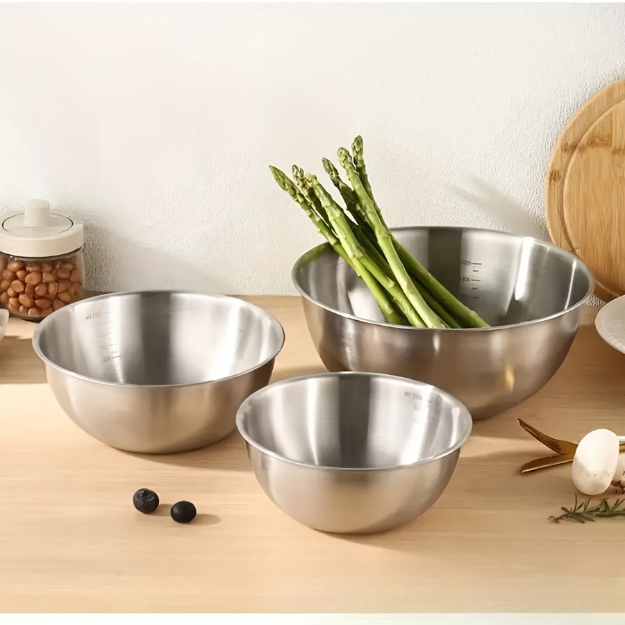 3pcs Stainless Steel Salad Bow - огляд і ціна Kitchen Baking Store