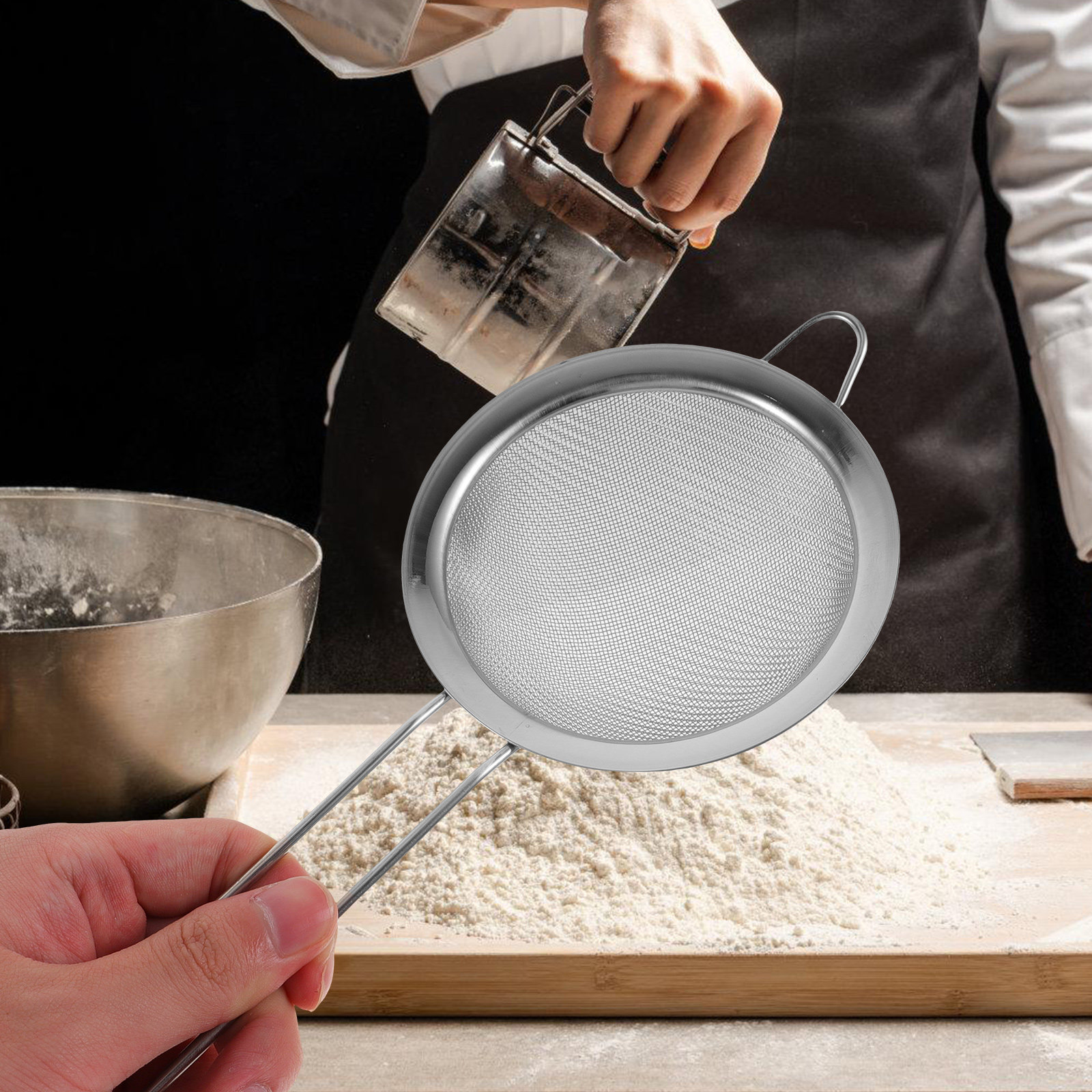 Stainless Steel Fine Mesh Hand - огляд і ціна Baking Powder Kitchen