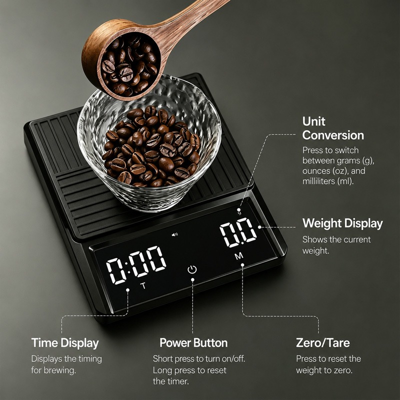 Professional Pour Over Coffee  - огляд і ціна Kitchen Scale Precise
