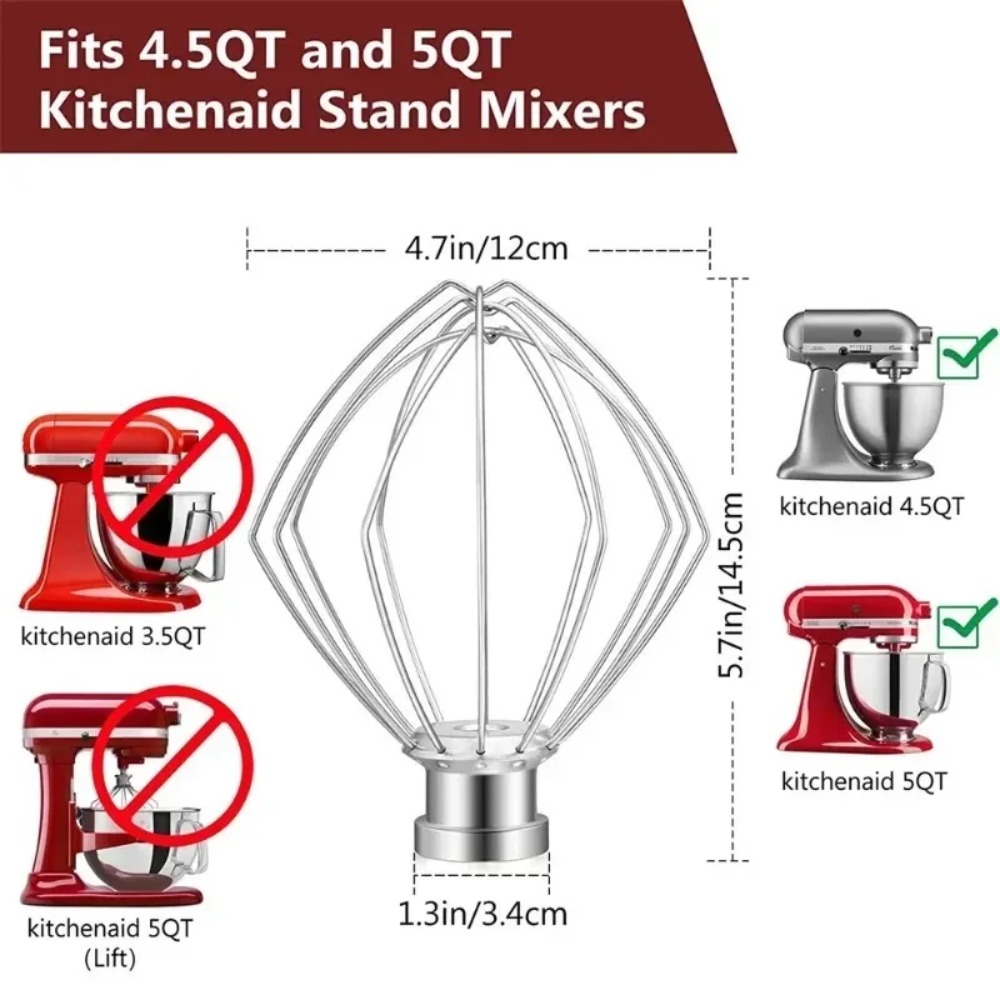 6 Wire Steel Whisk Whip for Ki - огляд і ціна Kitchenaid Baking Set