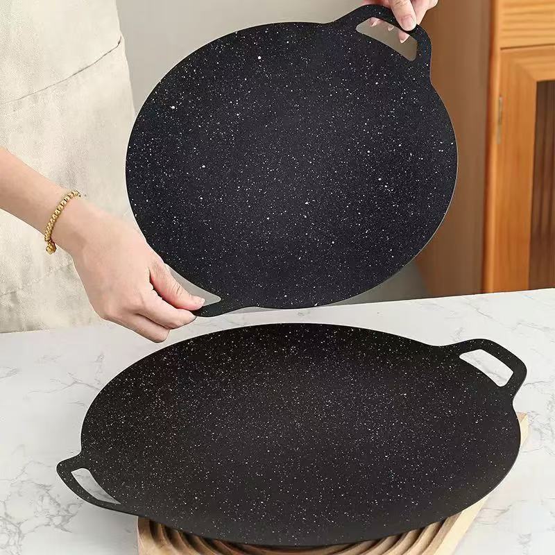 Thin Korean Grill Pan,Round BB - огляд і ціна Kitchen Baking Tray Organiser