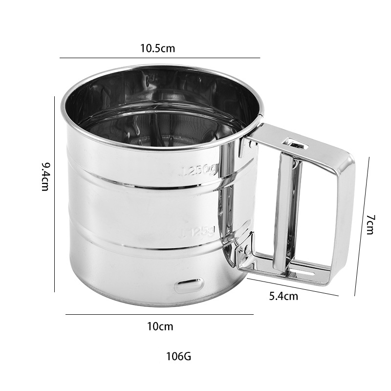 1PC Stainless Steel Flour Sift - огляд і ціна Baking Powder Kitchen